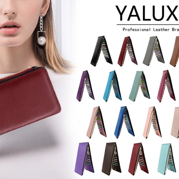 RED LEATHER 20 CARD ORGANIZER/WALLET - Picture 9 of 9